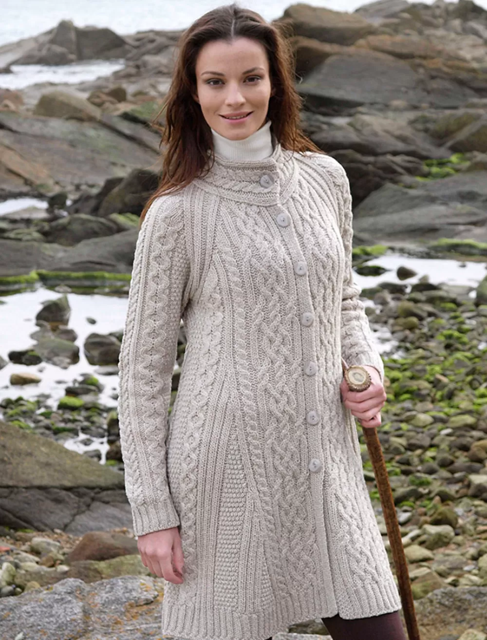 Shop Merino Wool Flared Coat Women Cardigans, Jackets & Coatigans