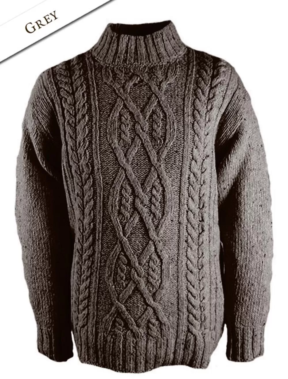 Best Wool Cashmere Aran Mock Turtleneck Sweater Sweaters