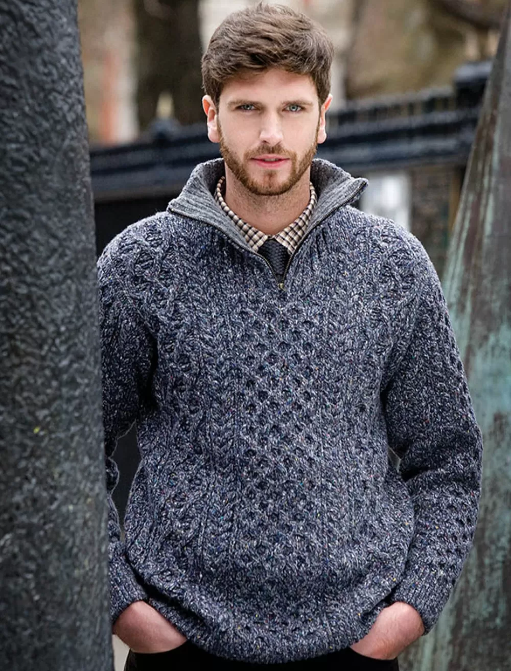 Outlet Wool Cashmere Aran Troyer Sweater Sweaters